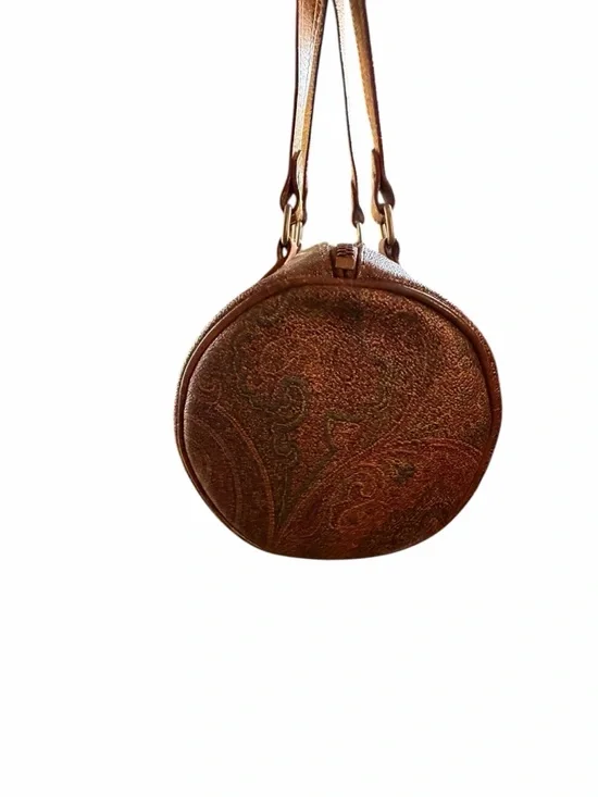 VINTAGE 1997 Etro Milano Paisley Barrel Bag - Made in Italy - Picture 2 of 8